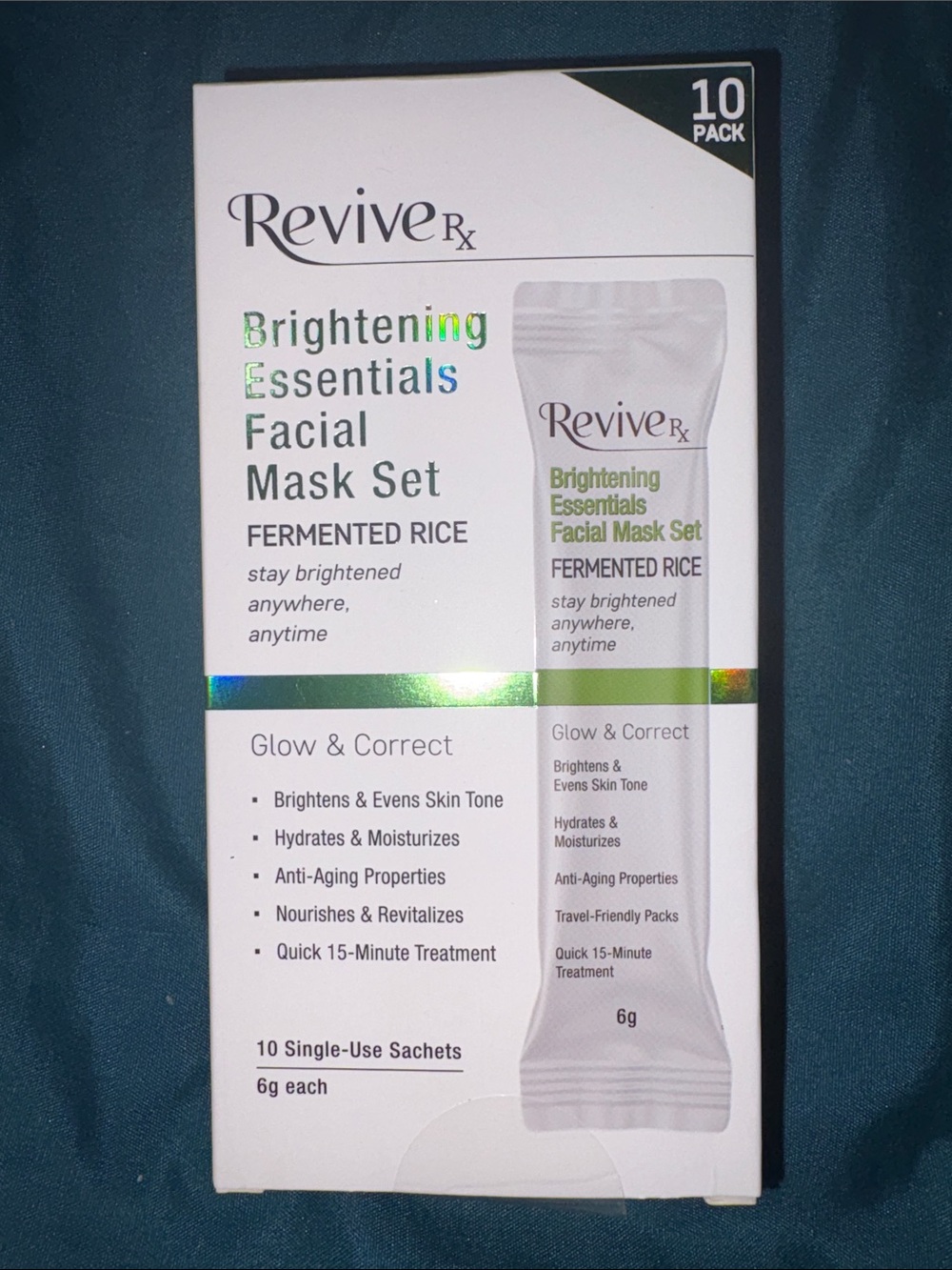 Revive Rx - Brightening Essentials Fermented Rice Facial Mask Set 10 pks